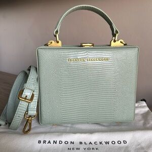 Brandon Blackwood Green Trunk Bag with Textured Finish
